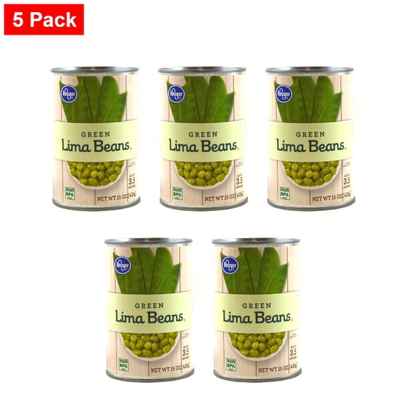 Kroger Green Lima Beans 15.25 oz - 5 Pack