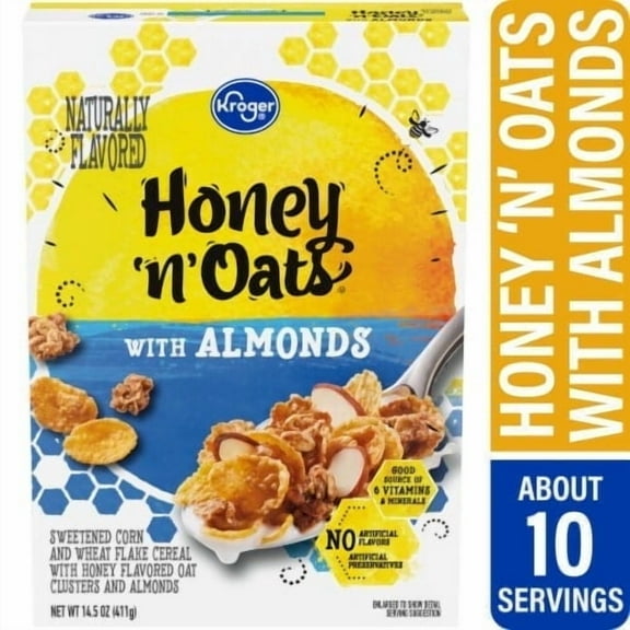 Kroger Honey N' Oats with Almonds Cereal 14.5 oz