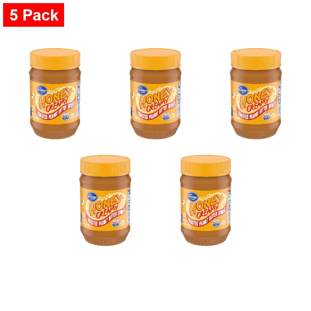 Kroger Honey Peanut Butter Spread Creamy 16 oz - 5 Pack