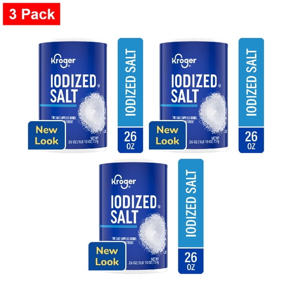 Kroger Iodized Salt 26 oz - 3 Pack