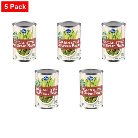 Kroger Italian Style Cut Green Beans 14.5 oz - 5 Pack
