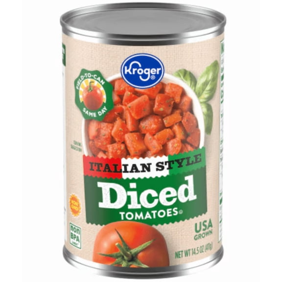 Kroger Italian Style Diced Tomatoes 14.5 oz - Pack of 1