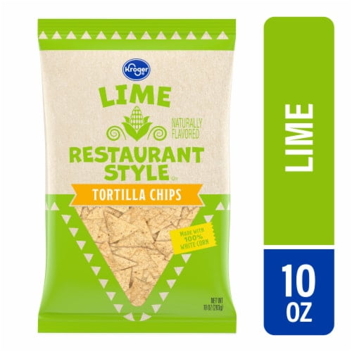 Kroger Kick of Lime White Corn Flavored Tortilla Chips 10 oz