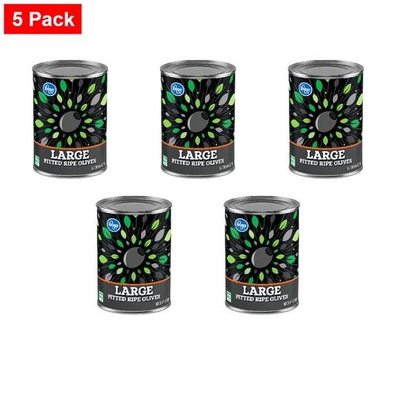 Kroger Large Pitted Ripe Black Olives 6 oz - 5 Pack