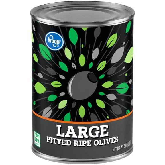 Kroger Large Pitted Ripe Black Olives 6 oz - Pack of 1