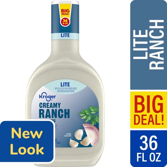 Kroger Light Creamy Ranch Salad Dressing 36 fl oz - Pack of 1
