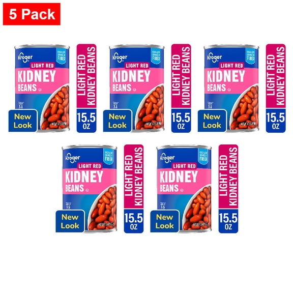 Kroger Light Red Kidney Beans 15.5 oz - 5 Pack