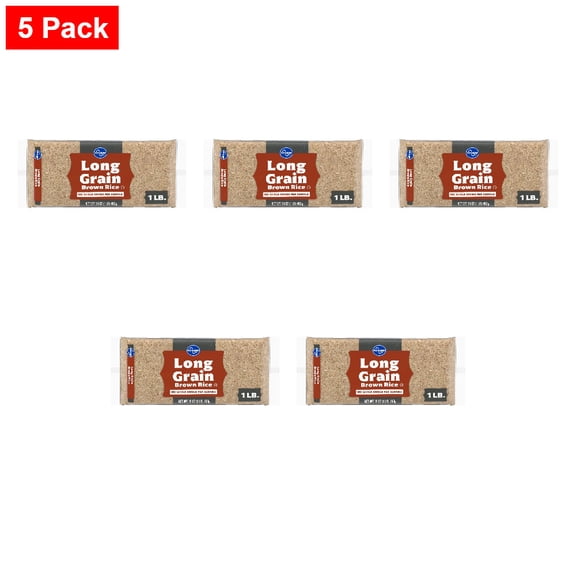 Kroger Long Grain Brown Rice 16 oz - 5 Pack