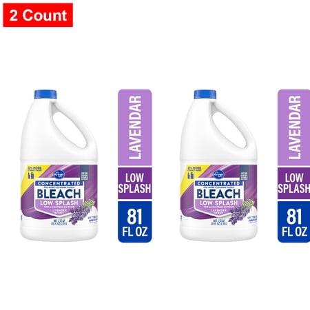 Kroger Low Splash Lavender Scent Concentrated Bleach 81 fl oz - 2 count