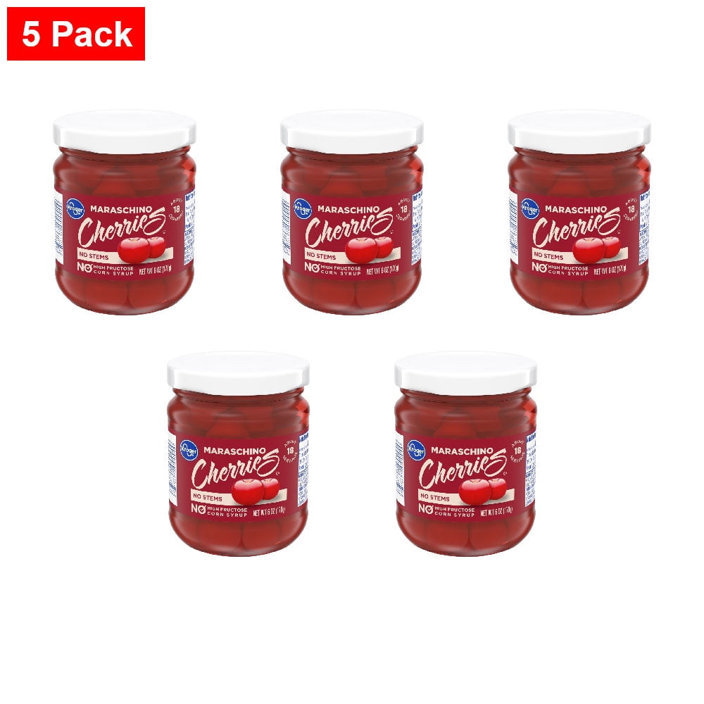Kroger Maraschino Cherries 6 oz - 5 Pack