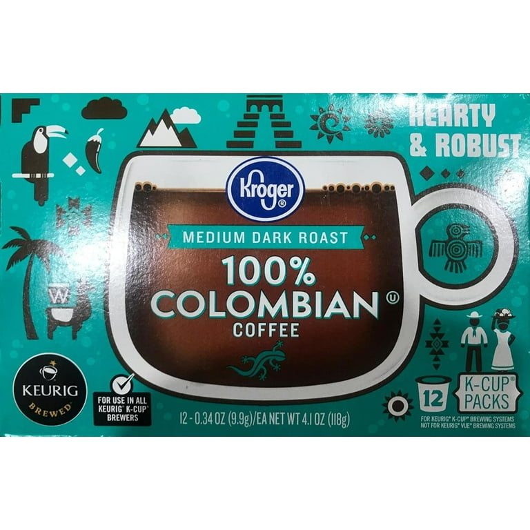 Kroger Medium Dark Roast 100% Colombian Premium Blend Coffee 12