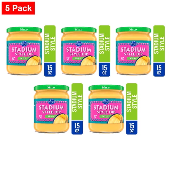 Kroger Mild Cheddar Cheese Stadium Style Dip 15 oz - 5 Pack