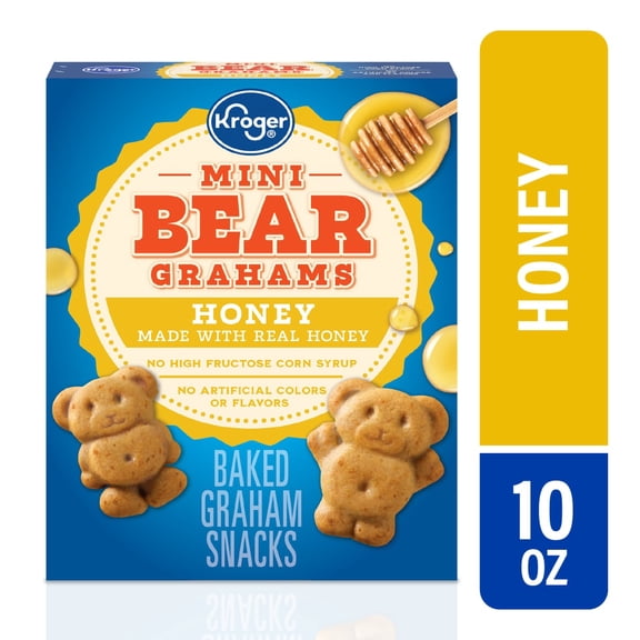 Kroger Mini Bear Honey Graham Crackers 10 oz - Pack of 1