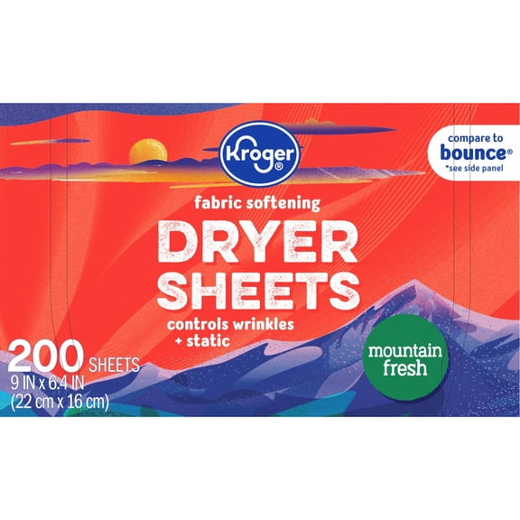Kroger Mountain Dryer Sheets 200 ct - Pack of 1