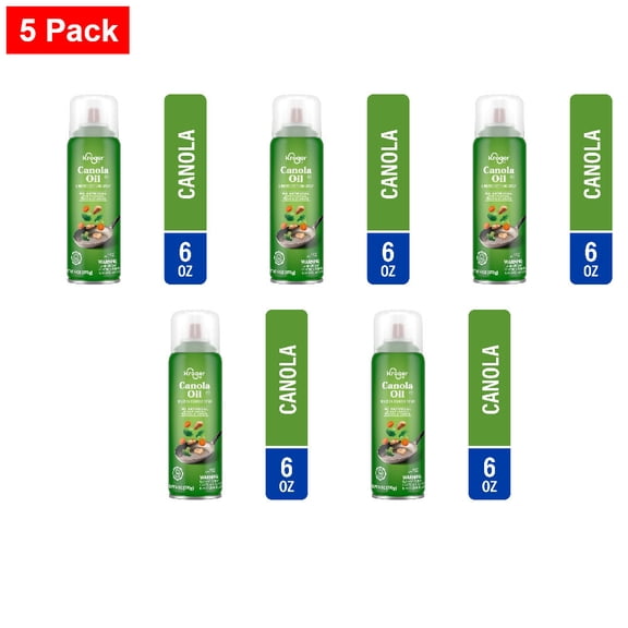 Kroger Nonstick Canola Oil Cooking Spray 6 oz - 5 Pack