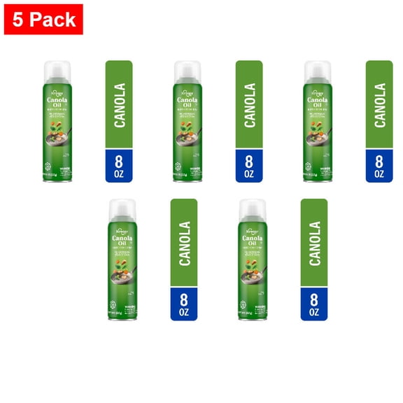 Kroger Nonstick Canola Oil Cooking Spray 8 oz - 5 Pack
