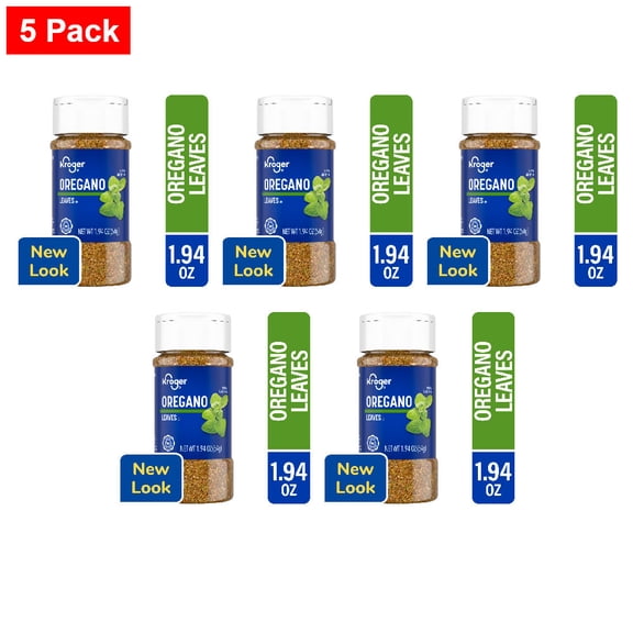 Kroger Oregano Leaves Shaker 1.94 oz - 5 Pack