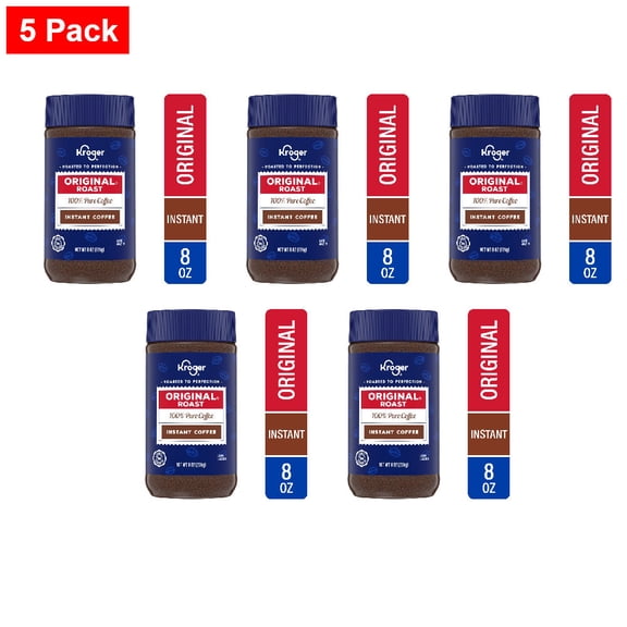 Kroger Original Roast Instant Coffee 8 oz - 5 Pack