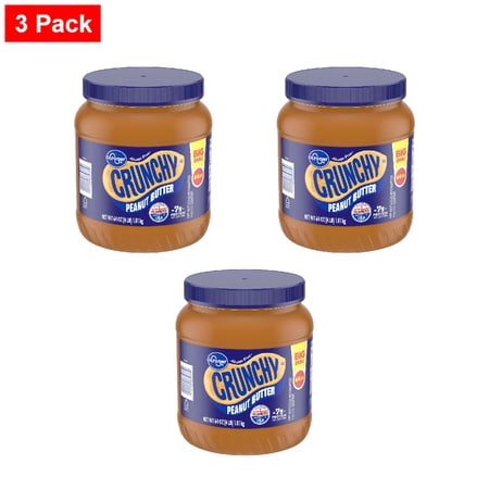 Kroger Peanut Butter Crunchy 64 oz - 3 Pack