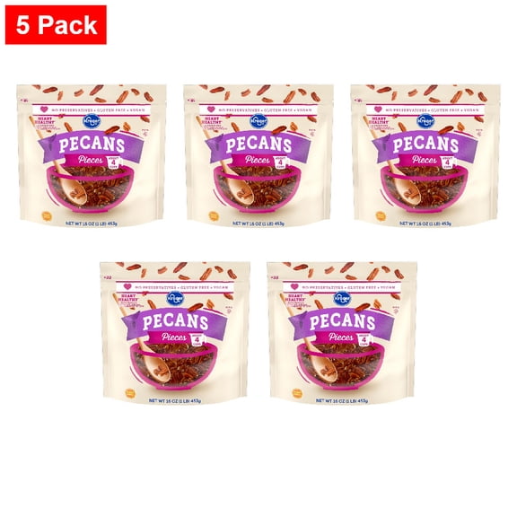 Kroger Pecan Pieces 16 oz - 5 Pack
