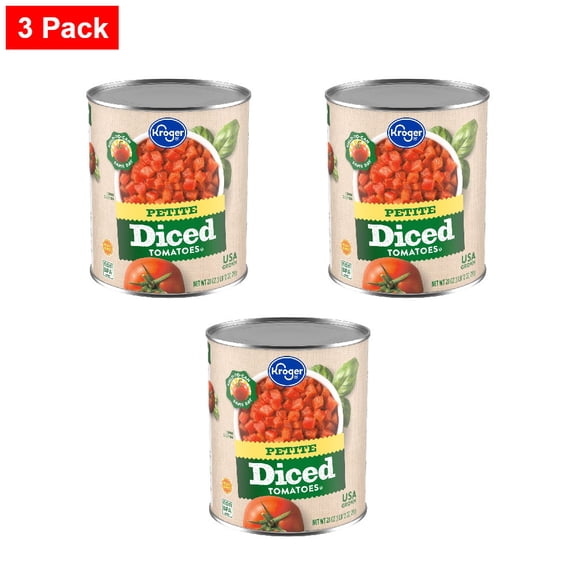 Kroger Petite Diced Tomatoes 28 oz - 3 Pack