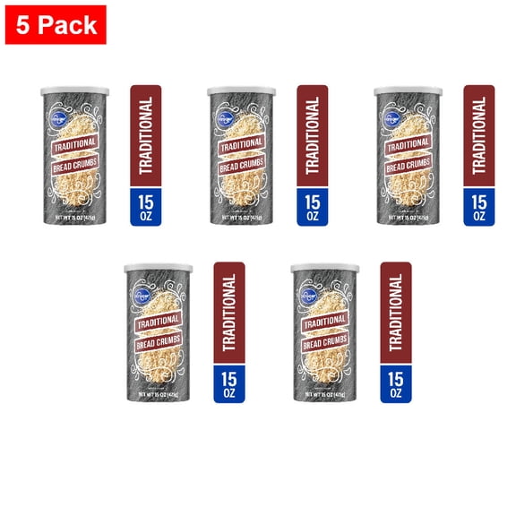Kroger Plain Bread Crumbs 15 oz - 5 Pack