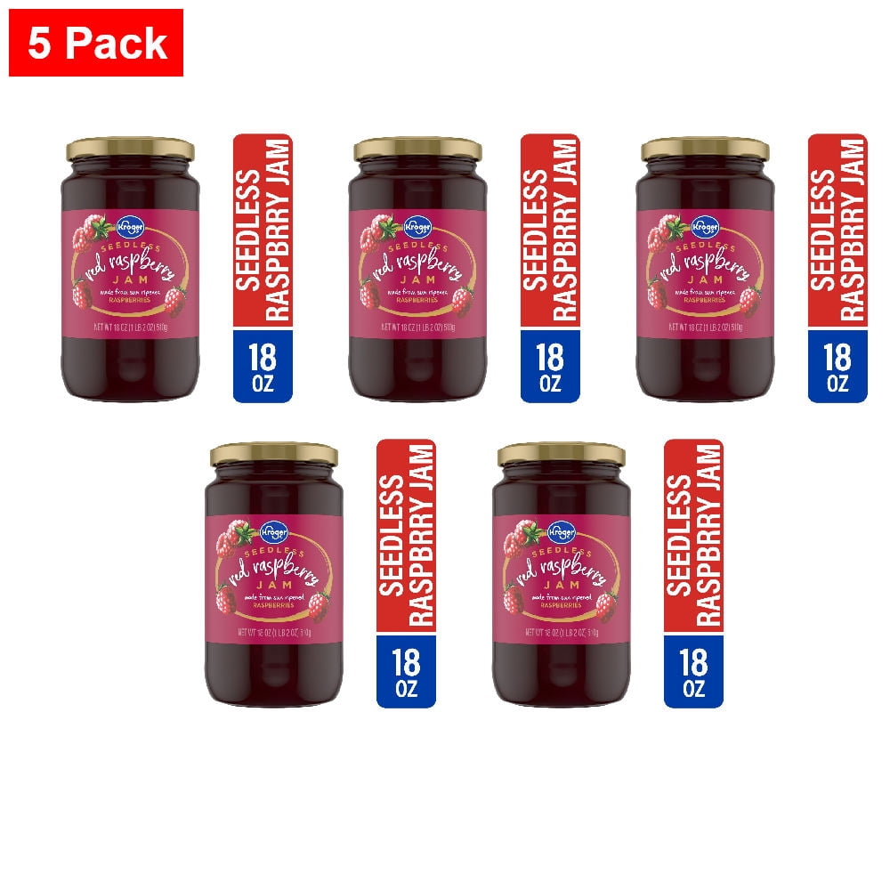 Greaves Raspberry Jam Walmart Kroger Raspberry Jam Seedless 18 oz - 5 Pack - Walmart.com