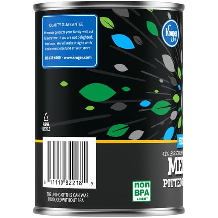 Kroger Reduced Sodium Medium Pitted Ripe Olives 6 oz - Pack of 1