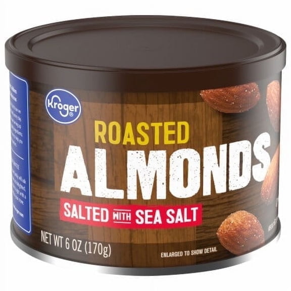 Kroger Roasted Almonds Salted with Sea Salt 6 oz