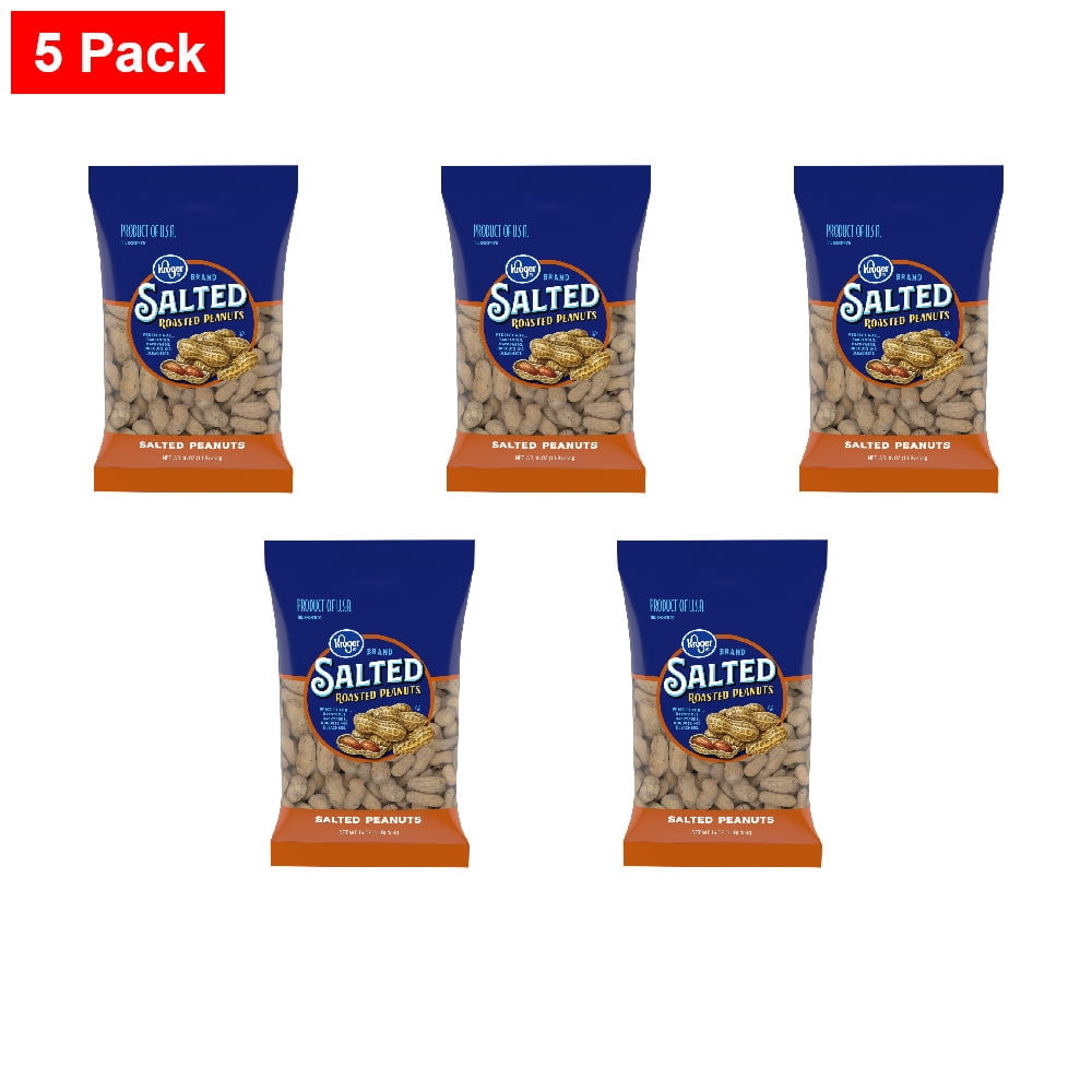 Kroger Salted Roasted In-Shell Peanuts 16 oz - 5 Pack - Walmart.com