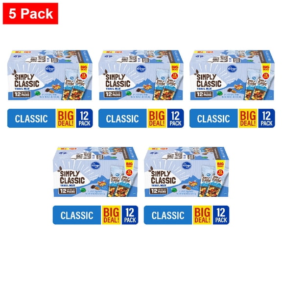Kroger Simply Classic Trail Mix Multipack 12 ct / 1.5 oz - 5 Pack