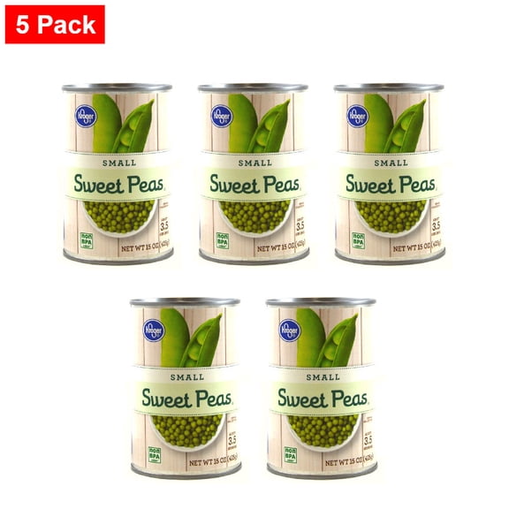 Kroger Small Canned Sweet Peas 15 oz - 5 Pack