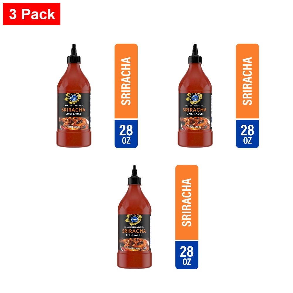 Kroger Sriracha Hot Chili Sauce 28 oz - 3 Pack