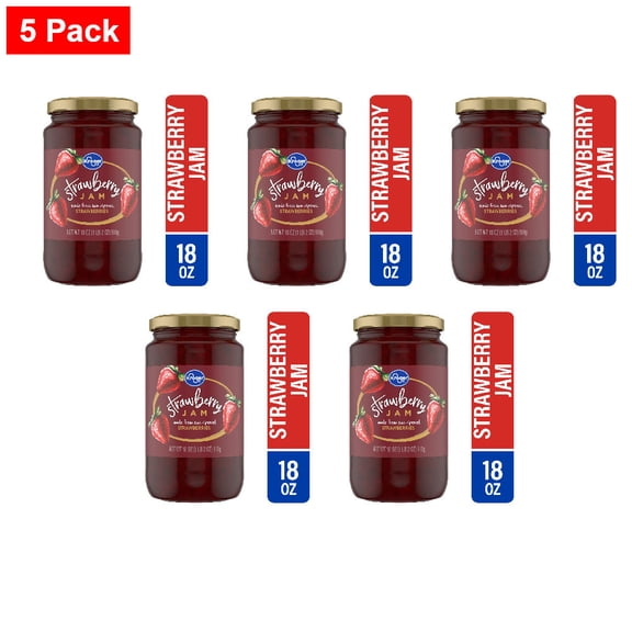 Kroger Strawberry Jam 18 oz - 5 Pack