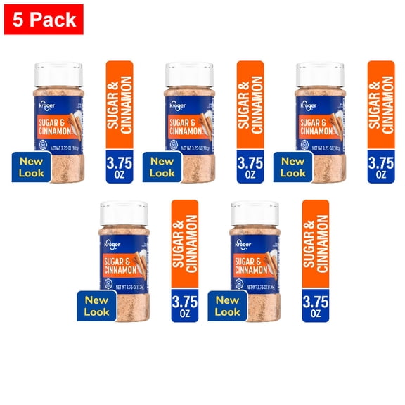Kroger Sugar and Cinnamon Shaker 3.75 oz - 5 Pack