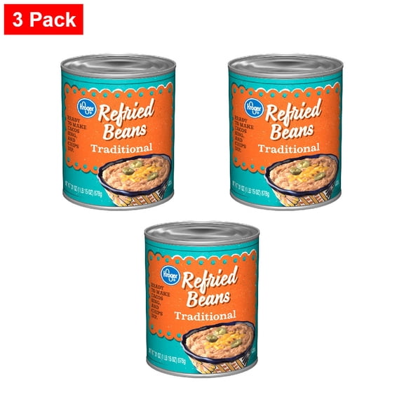 Kroger Traditional Refried Beans 31 oz - 3 Pack