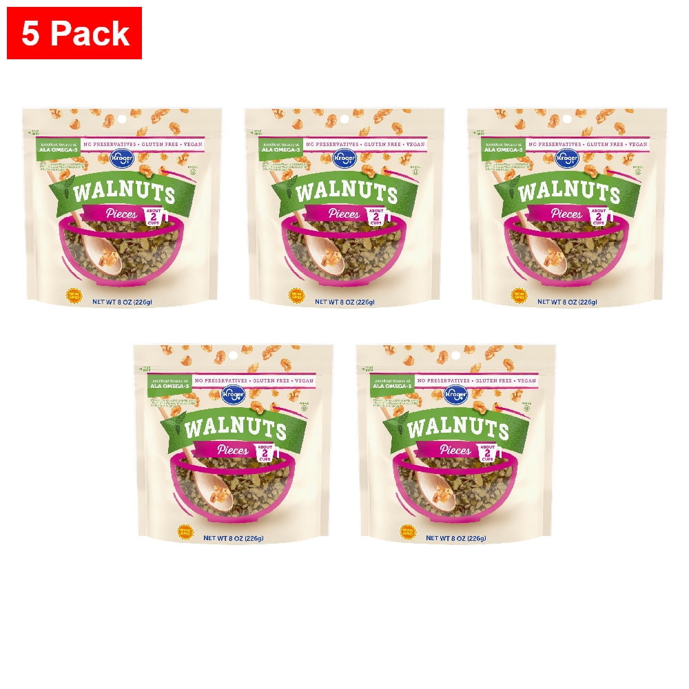 Kroger Walnut Pieces 8 oz - 5 Pack