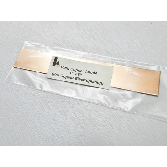 Krohn Copper Anode Pure 1" x 6" Jewelry Plating for Electroplating Metals