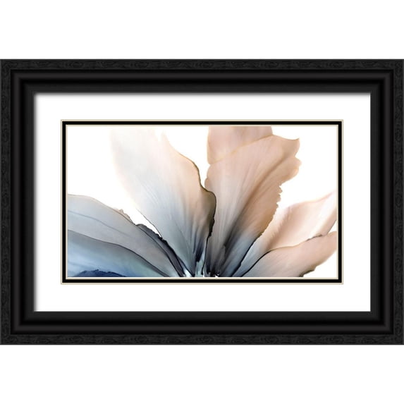 Kroker, Wendy 18x12 Black Ornate Wood Framed with Double Matting Museum Art Print Titled - Delicate in Blue