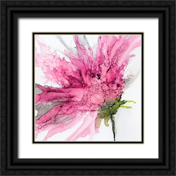 Kroker, Wendy 26x26 Black Ornate Wood Framed with Double Matting Museum Art Print Titled - Pink Spider Flower