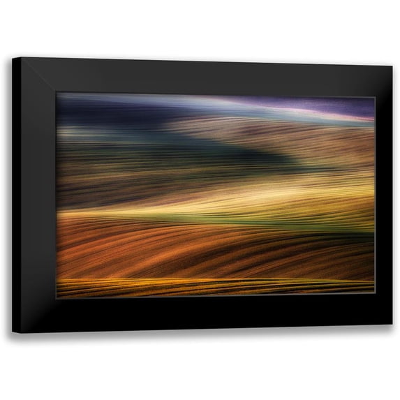 Krol, Piotr 24x17 Black Modern Framed Museum Art Print Titled - Autumn Fields