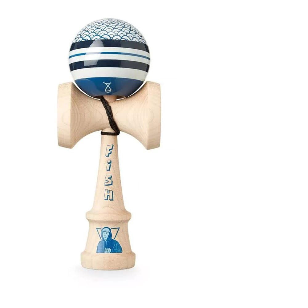 KROM Kendama DJ Pro Signature Hiroki Lijima – 2GOOD Forme, Garantie Poids Match, Ken Et Tama En Érable – Base Transparente LOL, Trou De Chaîne Biseauté – Cadeau Pour Joueurs De Kendama