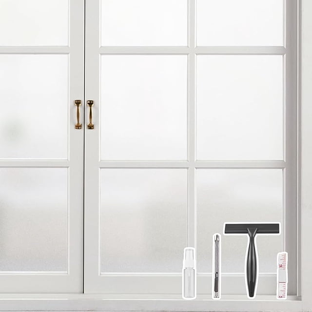 Kromapolis Window Privacy Film, Vinyl Glass Covering, Stained