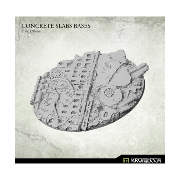 Kromlech 120mm Oval Base - Concrete Slab New