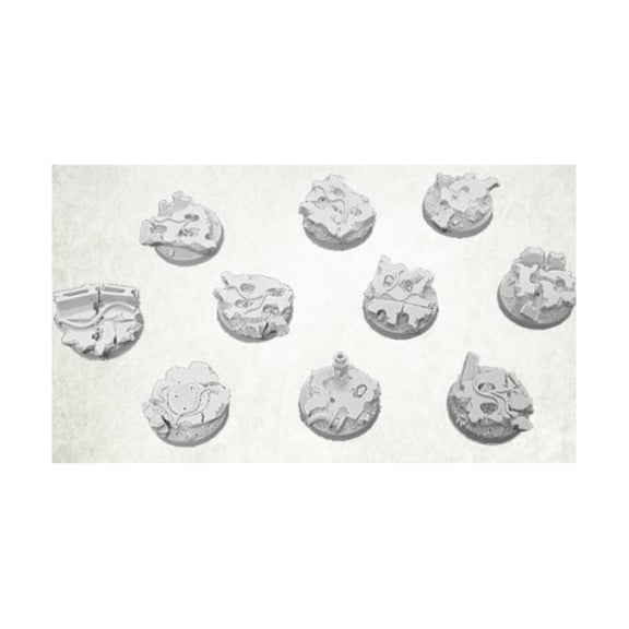 Kromlech 25mm Round Base - Concrete Slabs #2 New