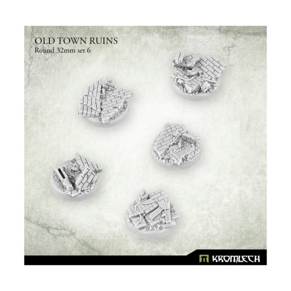 Kromlech 32mm Round Bases - Old Town Ruins Set #6 New