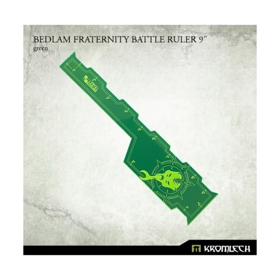 Kromlech Bedlam Fraternity Battle Ruler 9 Inch - Green New