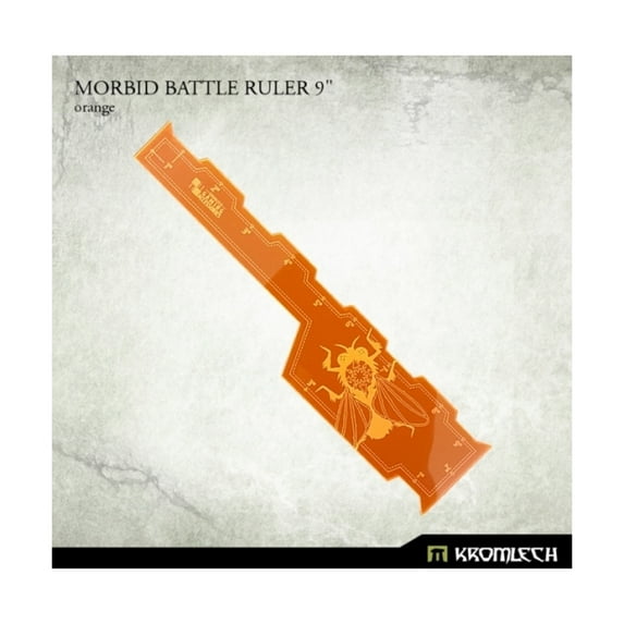 Kromlech Morbid Battle Ruler 9 Inch - Orange New