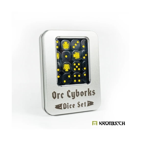 Kromlech d6 Orc Cyborks Dice Set (24) New