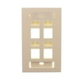 thumbnail image 1 of Krone 66441-154-02 Convergence-Series 4-Port 1-Gang Face-plate, Ivory, 1 of 2
